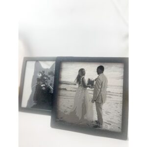 Quadro com moldura personalizado com sua foto - 16x16cm