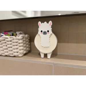 Suporte para rolo de papel higiênico em formato de alpaca